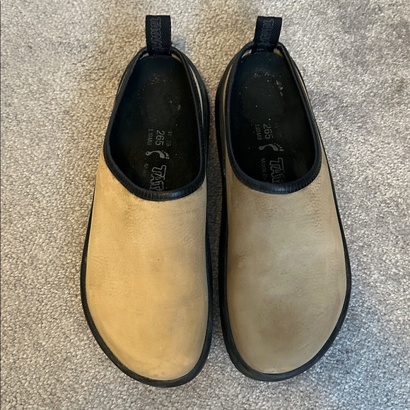 Birkenstock Tatami Leather Tan and Black Slip-On Shoes GUC - Picture 8 of 8